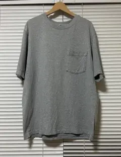 ユニクロ オーバーサイズ ポケツキ Tシャツ 5分袖 XLサイズ グレー