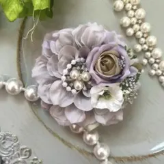 アンティークラベンダーコサージュセレモニー母の日プレゼント