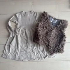 breeze ワンピース　ベスト　2点セット　80〜90cm