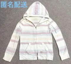 ジェラートピケ ルームウェア パーカー ボーダー 部屋着 上のみ フリー