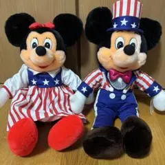 ディズニーランド　ミッキー　ミニー　ぬいぐるみ　レトロ