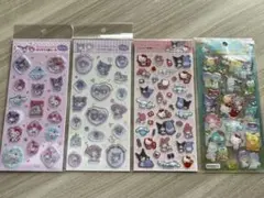 サンリオ　ドロップジェリーシール　ラメ入り樹脂もりシール　すりガラス風シール