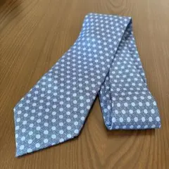 HERMES エルメス 水色Hロゴ ネクタイ ブルー