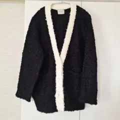 UNITED ARROWS カーディガン 黒/白