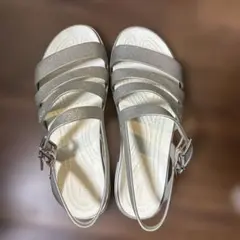 クロックス crocs サンダル シルバー グリッター W7 24cmのサムネイル