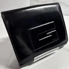 GUCCI グッチ 黒 レザー 二つ折り財布のサムネイル