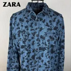 ★美品★ ZARA ザラ メンズ 長袖シャツ 総柄 L相当