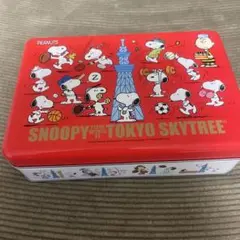 中身なし・缶のみスヌーピー 東京スカイツリー お菓子缶 ☆