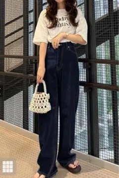 カーブデニムパンツ GRL