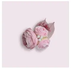 薔薇　リーフ　2wayコサージュ　ピンク　卒業式　入学式　ハンドメイド