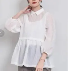 極美品、定価23980ユナイテッドアローズ 2025モデル ドットブラウス