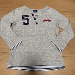 ミキハウス　Black Bear ブラックベアー 車柄　長袖Tシャツ 100