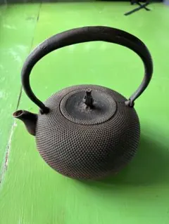 ②南部鉄器 鉄瓶 霰文様 茶道具　作者銘有り ③南部鉄器 鉄瓶 霰文様 茶道具作者銘有り - メルカリ