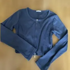 GU ブルー ジッパートップス Mサイズ