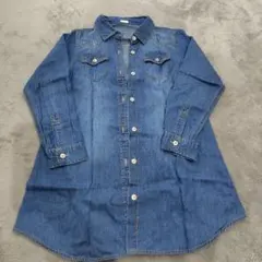 GU　薄手　シャツワンピース