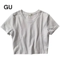 GU Ｔシャツ クロップド丈 Ｍ ホワイト 半袖 レディース ジーユー 春 夏