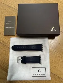 レザー バンド Apple Watch (インクブルー)