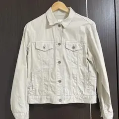 ホワイトデニムジャケット L