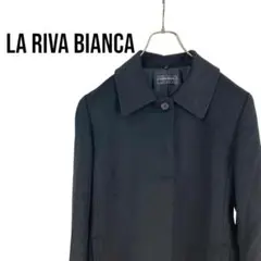 01T463☆ LA RIVA BIANCA カシミヤ100% ロングコート M