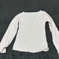 GRL アイボリー リブ編み 長袖 トップス