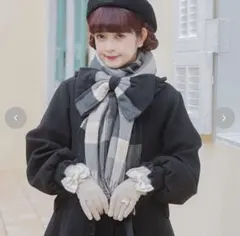 ②　しまむら　青木美沙子　ストール　黒のサムネイル