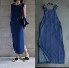 ZARA デニム　サロペット　キャミワンピース