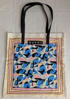 MARNI MARKET マルニ　バンダナトートバッグ　チューリップ マルニ バンダナトートバッグ チューリップ ライトブルー - メルカリ