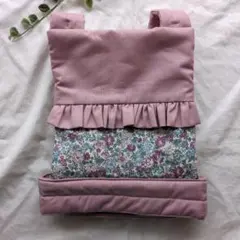 ドールキャリア　おままごと抱っこ紐♡花柄フリル♡　No.172