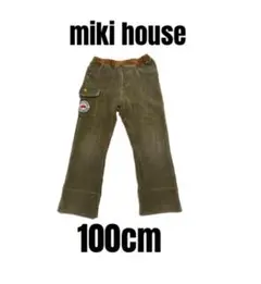 【mikihouseミキハウス】長ズボン　パンツ　くるまワッペン　キッズ　100のサムネイル