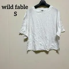 wild fable 【S】ホワイト 半袖Tシャツ 白 春夏 カットソー