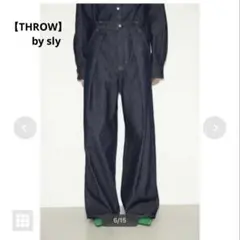 【THROW】by sly WASHED TUCK WIDE ワイドデニム
