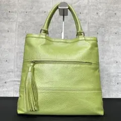 希少カラー 極美品 WAKO シボ革 トートバッグ グリーン系 f892 希少カラー 極美品 WAKO シボ革 トートバッグ グリーン系 f892 - メルカリ