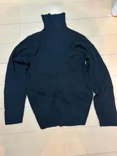 よ*ゅ様 ブラックタートルネックセーター LLサイズ