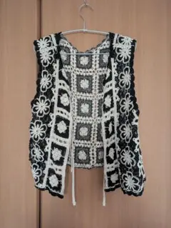 鍵編み　ベスト