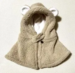 ブランシェス　くま耳　ケープ帽子　ベージュ