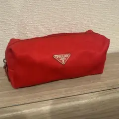 PRADA♡レッド ナイロン ポーチ