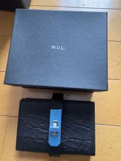 ぽ*ぽ様 M.U.L. カードケース　ブラック　エレファント型押し