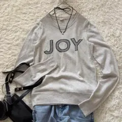 GAP　JOYロゴクルーネックニット　XS　グレー　ゆったり　◆ A2144のサムネイル