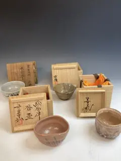 深見文紀作 黄瀬戸 同紐 ぐい呑み 共箱 漫画織部作家 酒器 - メルカリ