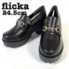【在庫処分品】 flicka ビットローファー 厚底 ヒール パンプス チャンキのサムネイル