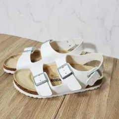 未使用級✨ビルケンシュトック ミラノ サンダル 白 25cm - メルカリ