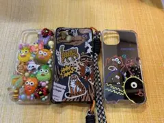 カラフルなキャラクター iPhone13ケース 3点セット