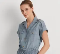 LAUREN RALPH LAUREN 半袖シャツ シャンブレー 綿100％ Mのサムネイル