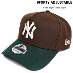 【新品未使用】NYヤンキース NEWERA 9FORTYブラウン/グリーン