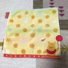 ディズニー くまのプーさん♪ タオルハンカチ ドット柄 イエローのサムネイル