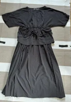 GU×UNDER COVER コラボ スカートプリーツコンビネーションワンピース