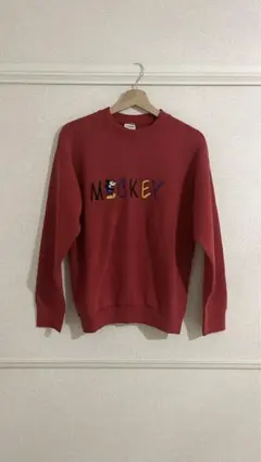 b*k様 ミッキーマウス刺繍 トレーナー レッド