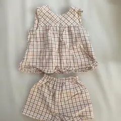 チェック　セットアップ　80cm 　セレモニー　カジュアル　セパレート