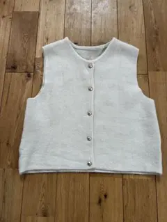 SHEIN ホワイトニットベスト　Lサイズ