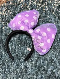 東京ディズニーリゾート 紫の水玉カチューシャ